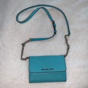 Blue Michael Kors Crossbody